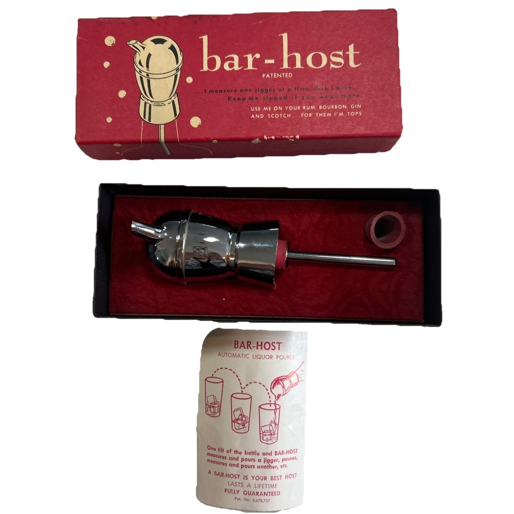 1950's‎ Vintage Bar-host Automatic Liquor Pourer Measure One Jigger At A Time